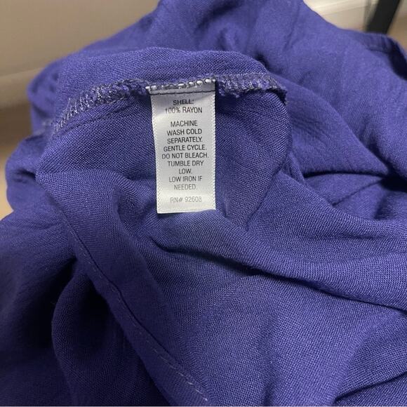 JW Style Small Blue Hippy Bell Sleeve Blouse Boho Size S-M - Picture 8 of 8